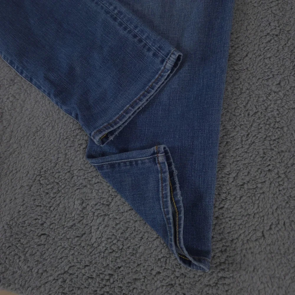 American Eagle Jeans Mens 32x34 Blue Slim Straight Airflex Light Wash Distressed